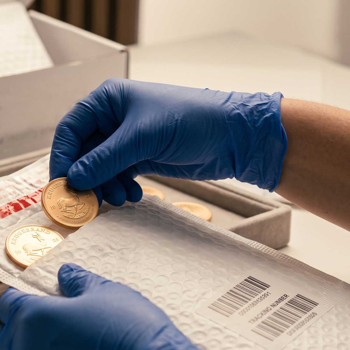 Anlagegold verkaufen mit gratis Versandtasche